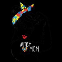 Autism Strong Mom Drawstring Bag