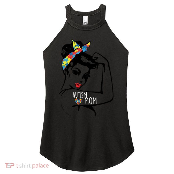 Autism Strong Mom Women's Perfect Tri Rocker Tank