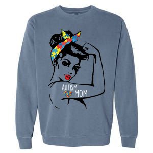 Autism Strong Mom Garment-Dyed Sweatshirt