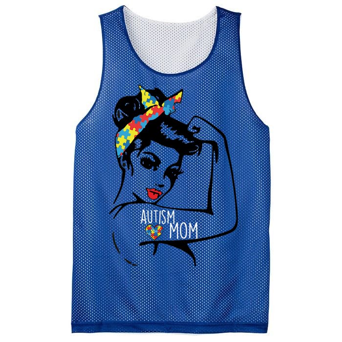 Autism Strong Mom Mesh Reversible Basketball Jersey Tank