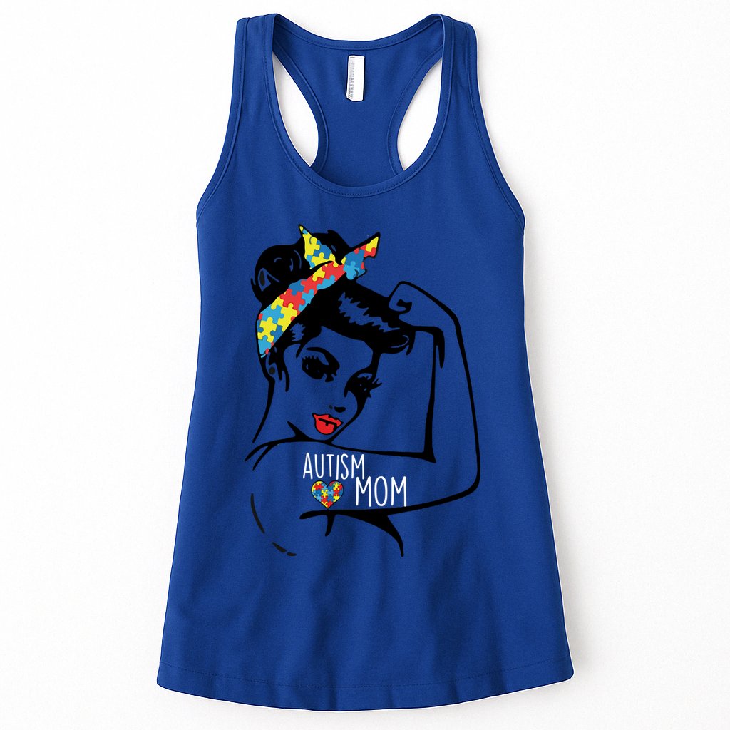 Autism Strong Mom Womens Tank Top
