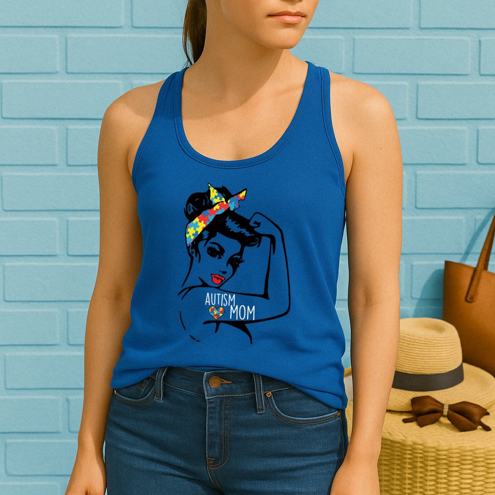 Autism Strong Mom Womens Tank Top