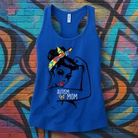Autism Strong Mom Womens Tank Top