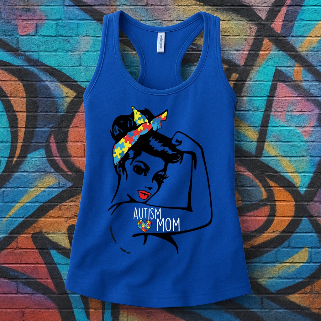 Autism Strong Mom Womens Tank Top