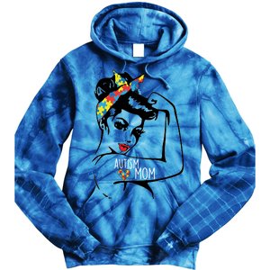 Autism Strong Mom Tie Dye Hoodie