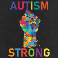 Autism Strong Retro Fist Autism Awareness Adult Drive Performance Visor