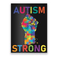 Autism Strong Retro Fist Autism Awareness Poster