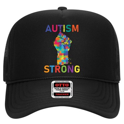 Autism Strong Retro Fist Autism Awareness Trucker Hat