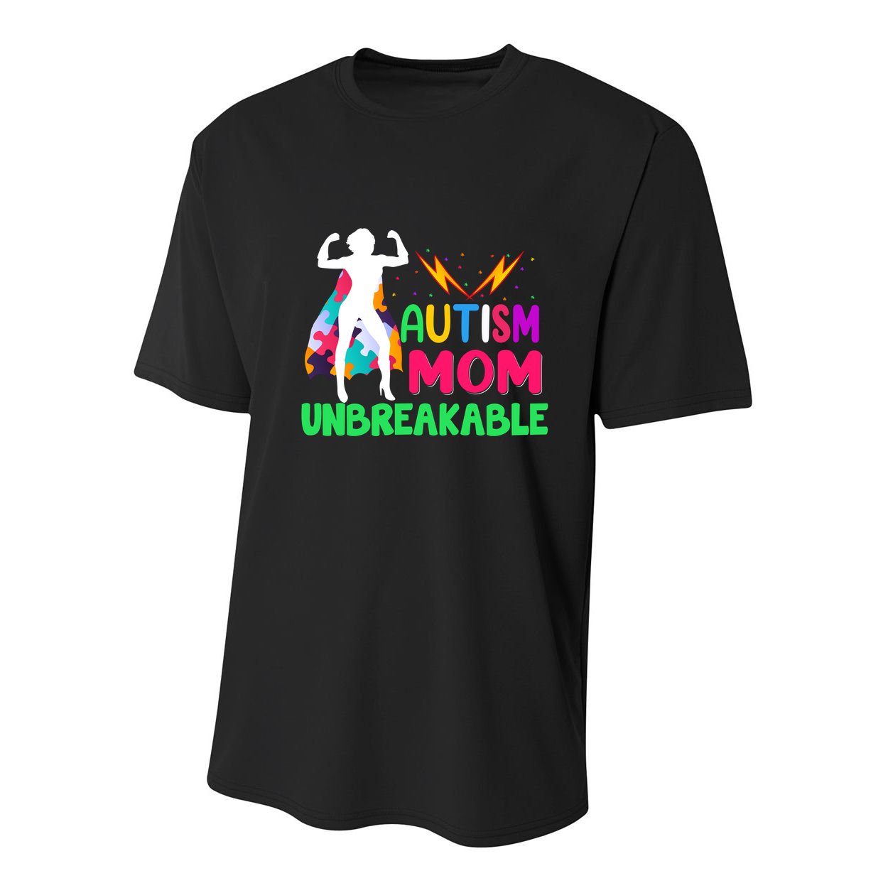 Autism Super Mom Unbreakable Youth Performance Sprint T-Shirt