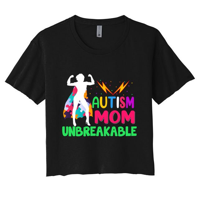 Autism Super Mom Unbreakable Crop Top