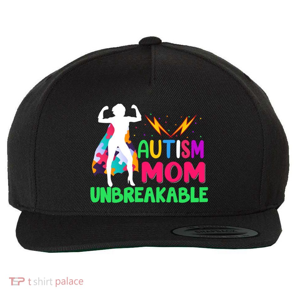 Autism Super Mom Unbreakable Wool Snapback Cap