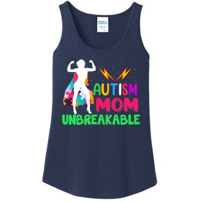 Autism Super Mom Unbreakable Ladies Essential Tank