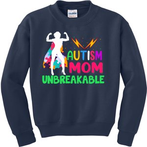 Autism Super Mom Unbreakable Kids Sweatshirt