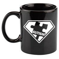 Autism Super Power Logo 11oz C Handle Ceramic Mug