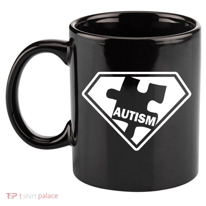 Autism Super Power Logo 11oz C Handle Ceramic Mug