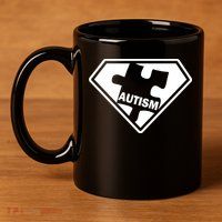 Autism Super Power Logo 11oz C Handle Ceramic Mug