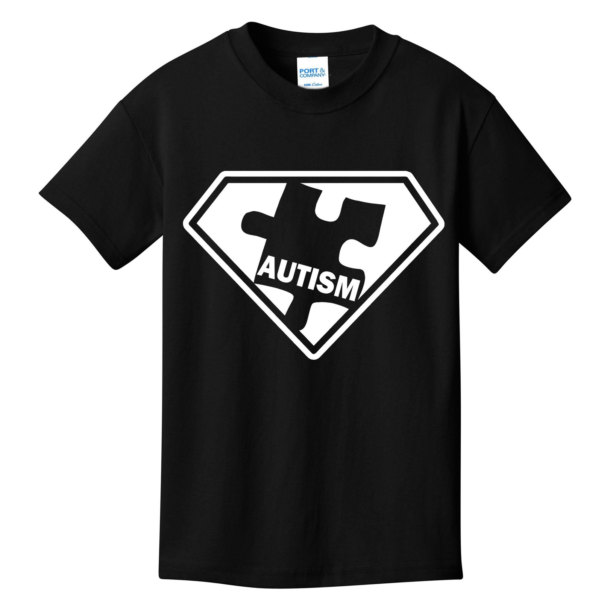 Autism Super Power Logo Kids T-Shirt