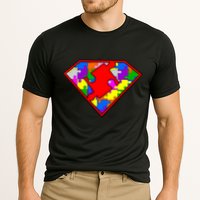 Autism Superhero Puzzle Crest Cooling Performance Crew T-Shirt
