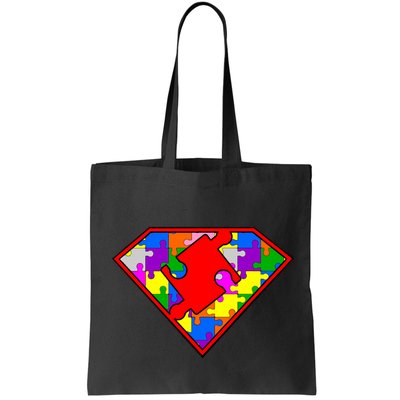 Autism Superhero Puzzle Crest Bag