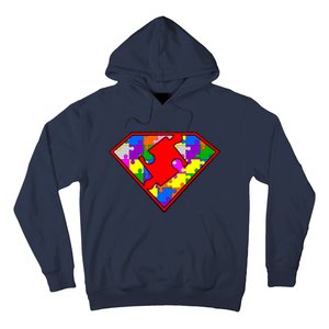 Autism Superhero Puzzle Crest Hoodie