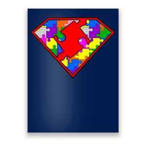 Autism Superhero Puzzle Crest Poster