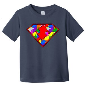 Autism Superhero Puzzle Crest Toddler T-Shirt