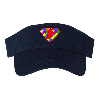 Autism Superhero Puzzle Crest Valucap Bio-Washed Visor