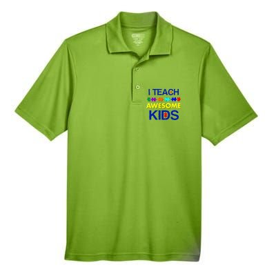 Autism Teacher I Teach Awesome Kids Men's Origin Performance Pique Polo