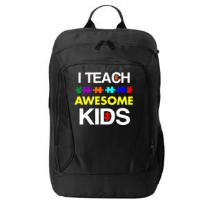 Autism Teacher I Teach Awesome Kids City Backpack