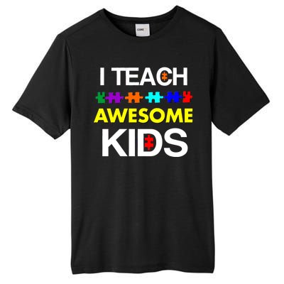 Autism Teacher I Teach Awesome Kids Tall Fusion ChromaSoft Performance T-Shirt