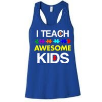 Autism Teacher I Teach Awesome Kids Women's Racerback Tank