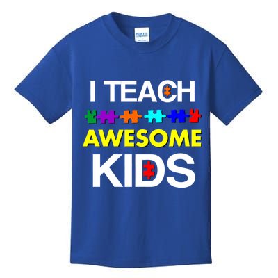 Autism Teacher I Teach Awesome Kids Kids T-Shirt