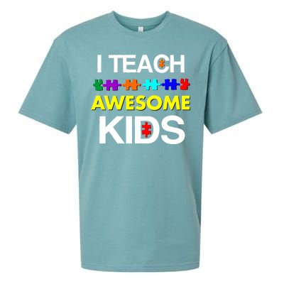 Autism Teacher I Teach Awesome Kids Sueded Cloud Jersey T-Shirt