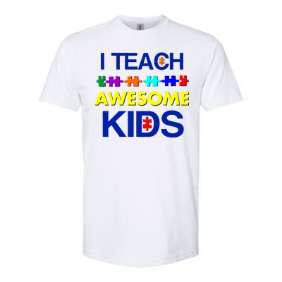 Autism Teacher I Teach Awesome Kids Softstyle CVC T-Shirt