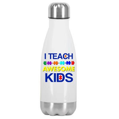 Autism Teacher I Teach Awesome Kids Stainless Steel Insulated Water Bottle