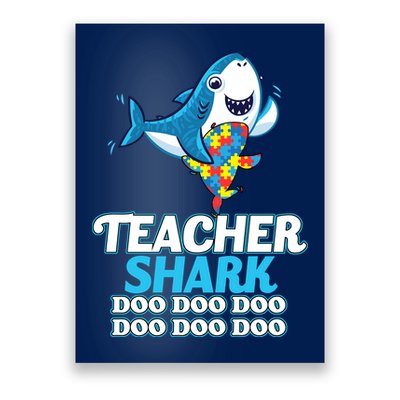 Autism Teacher Shark Poster