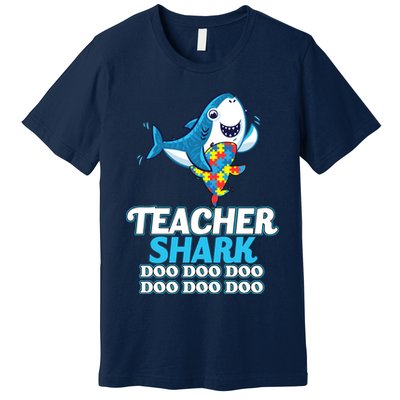 Autism Teacher Shark Premium T-Shirt