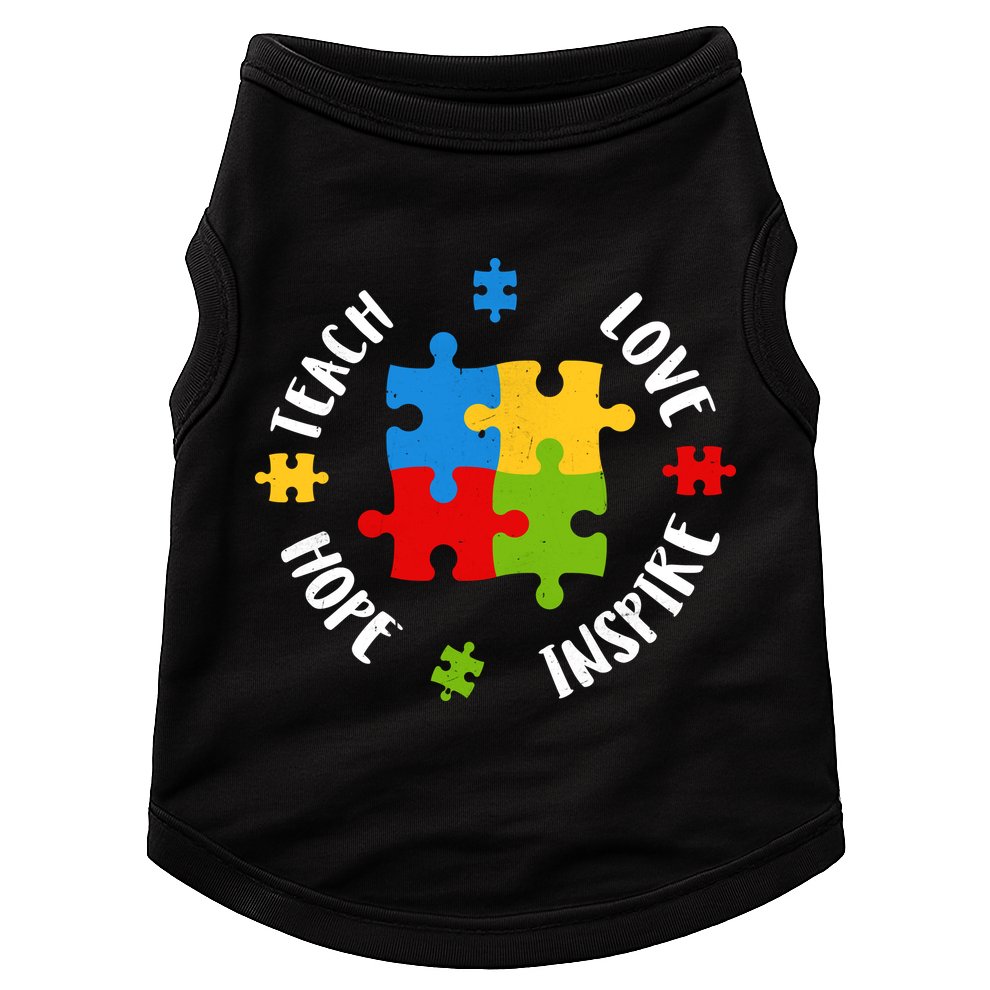 Autism Teacher Teach Love Hope Inspire  Doggie Tank