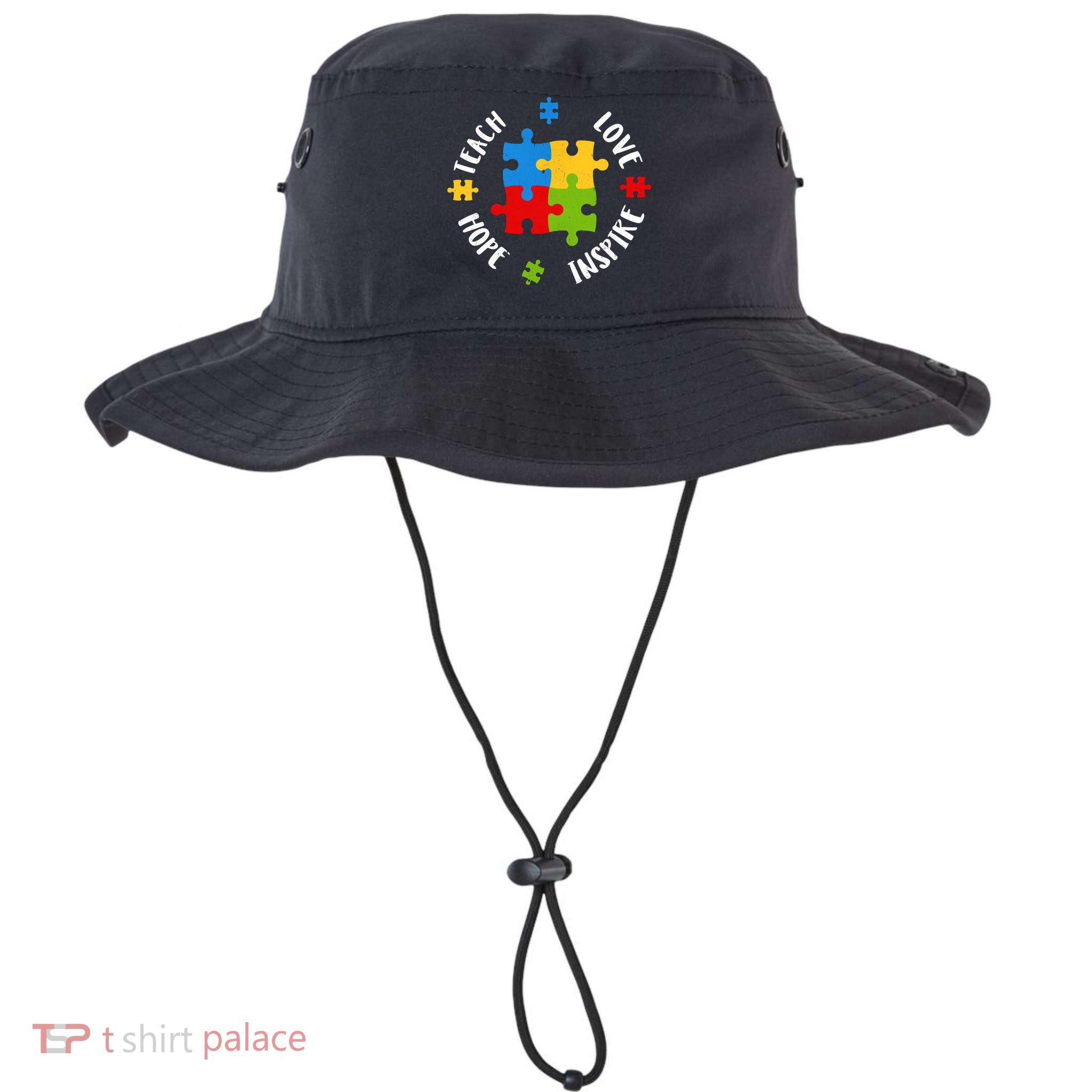 Autism Teacher Teach Love Hope Inspire  Bucket Hat