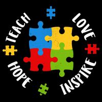 Autism Teacher Teach Love Hope Inspire  Flatbill Hat
