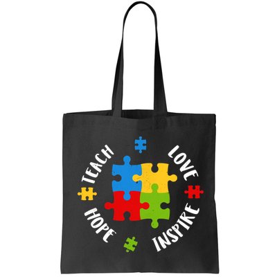 Autism Teacher Teach Love Hope Inspire  Bag