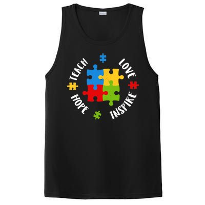 Autism Teacher Teach Love Hope Inspire  PosiCharge Competitor Tank