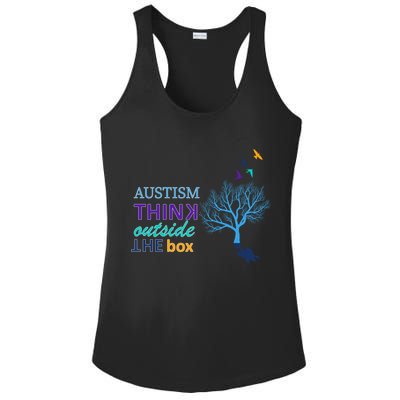Autism Think Outside The Box Ladies PosiCharge Competitor Racerback Tank