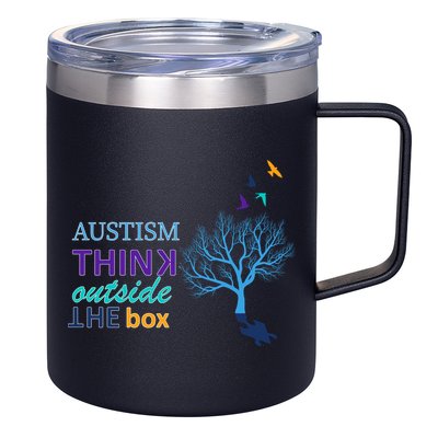 Autism Think Outside The Box 12oz Stainless Steel Coffee Mug