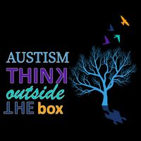 Autism Think Outside The Box Cropped Pullover Crew