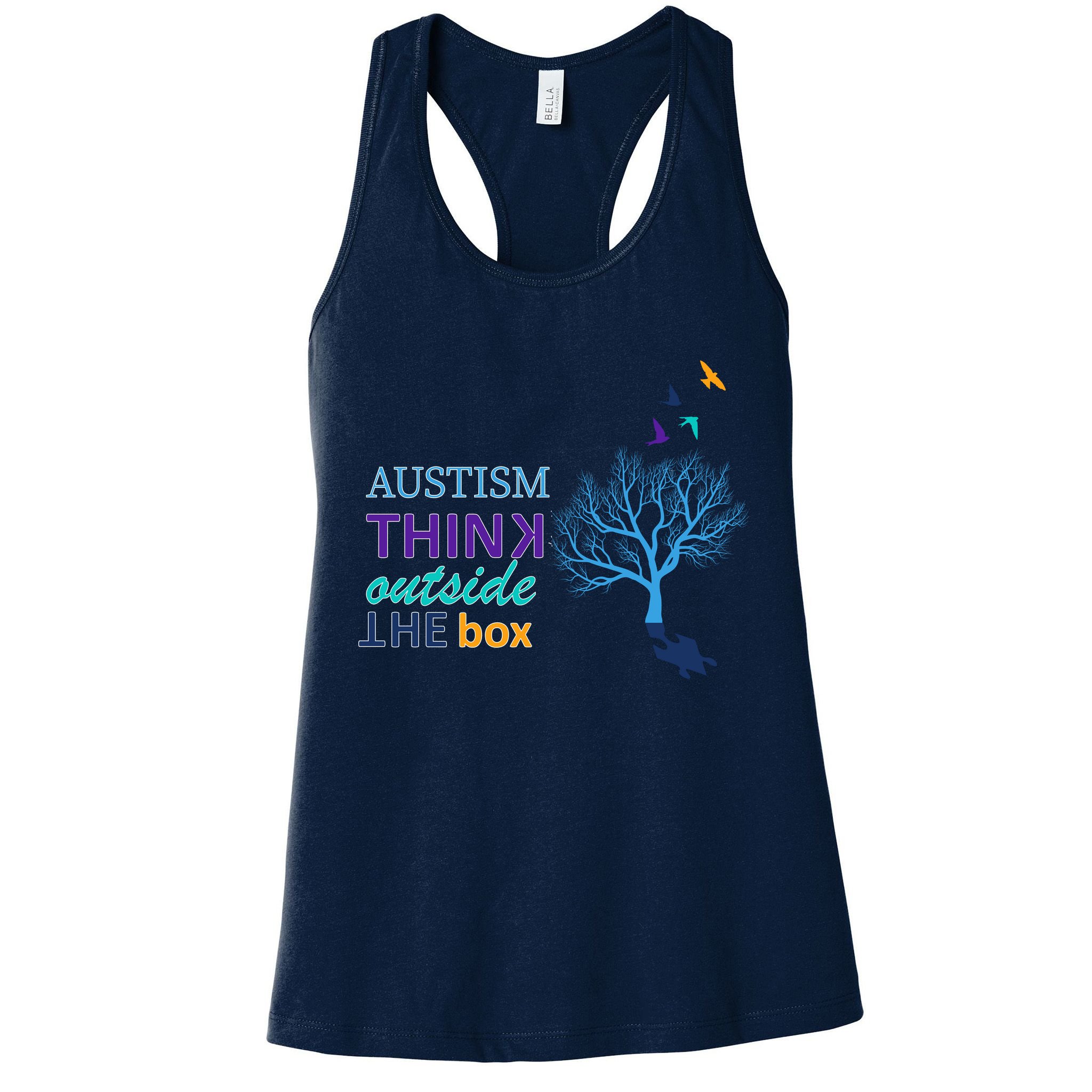 Autism Think Outside The Box Womens Tank Top