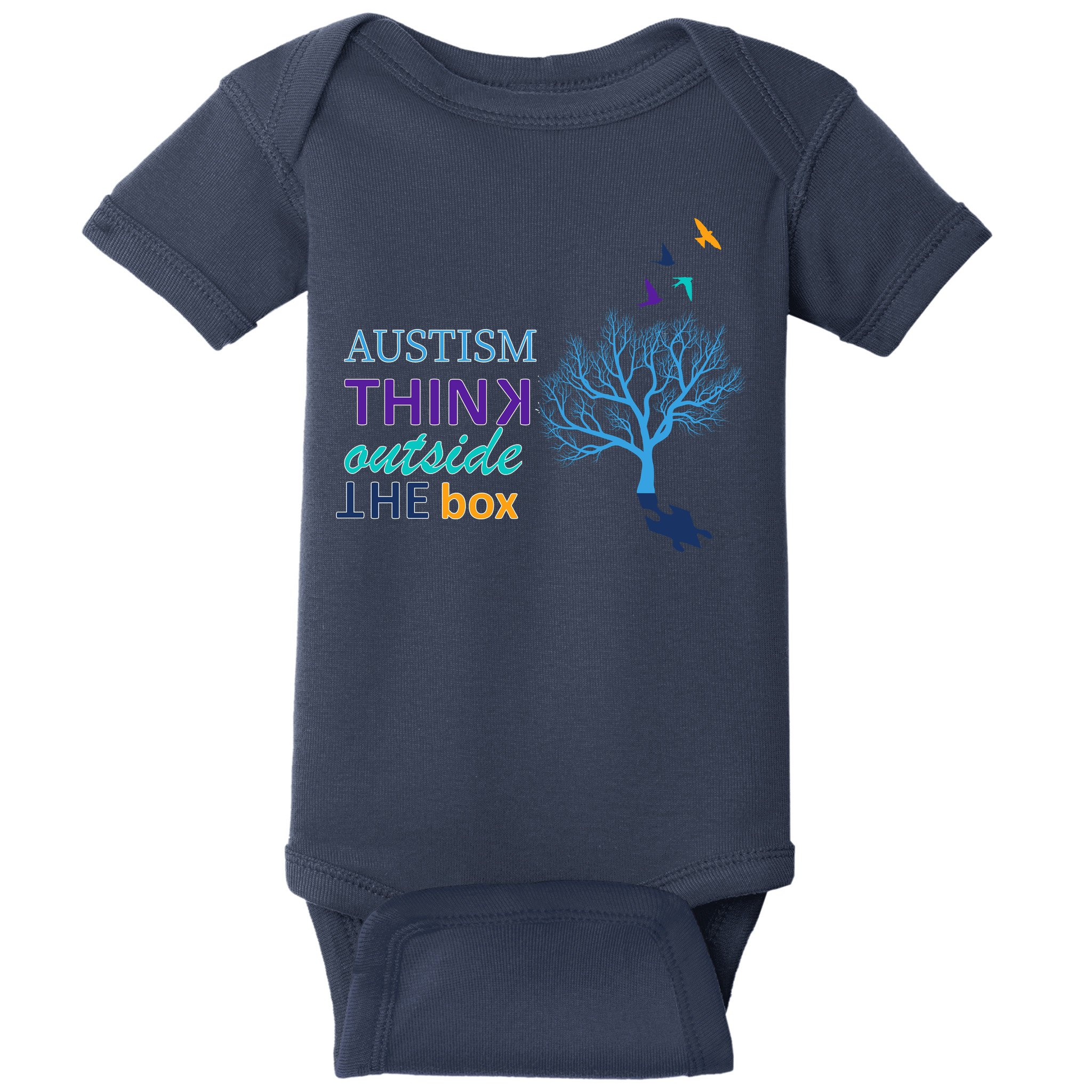 Autism Think Outside The Box Baby Bodysuit