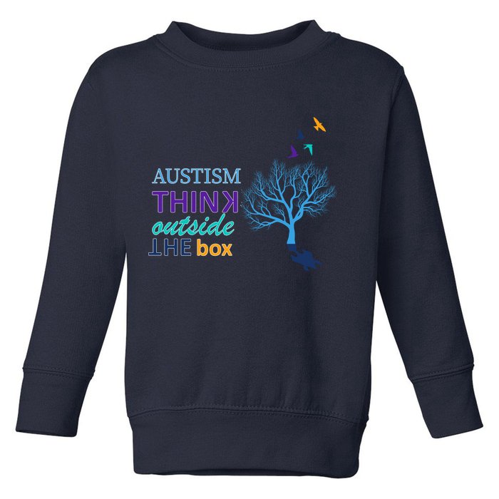 Autism Think Outside The Box Toddler Sweatshirt