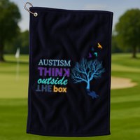 Autism Think Outside The Box Golf Towel