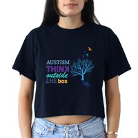 Autism Think Outside The Box Crop Top